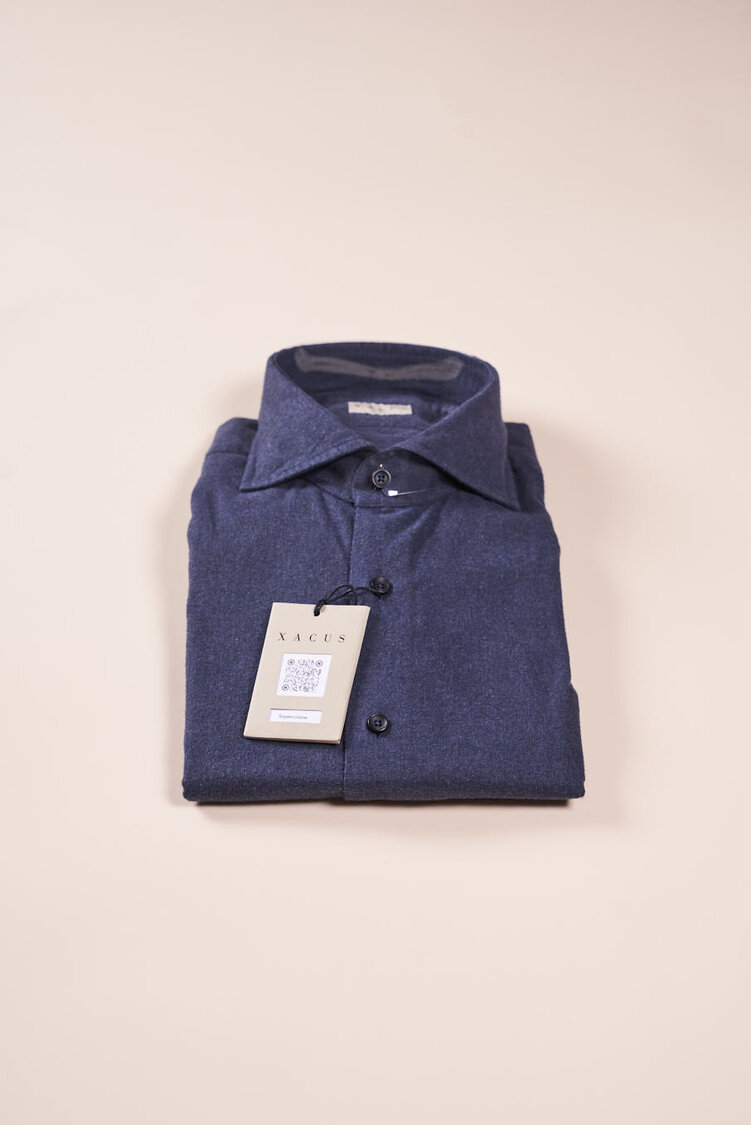 Xacus | Casual shirt | Donkerblauw