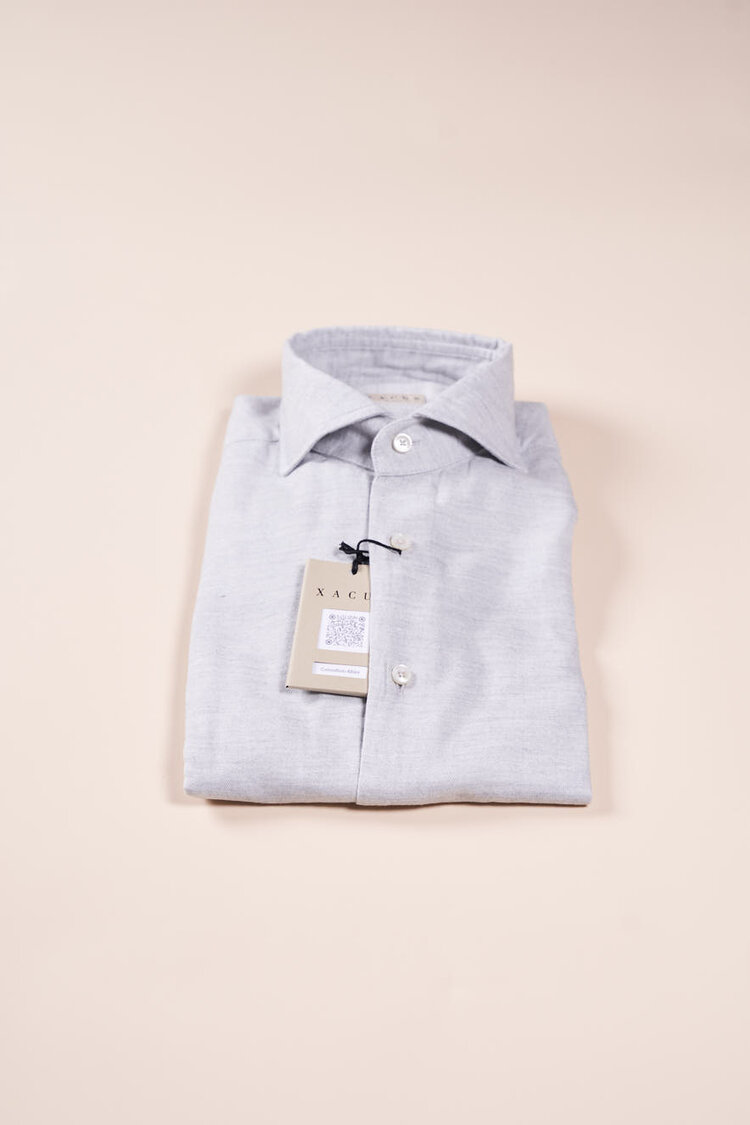 Xacus | Casual shirt | Lichtgrijs